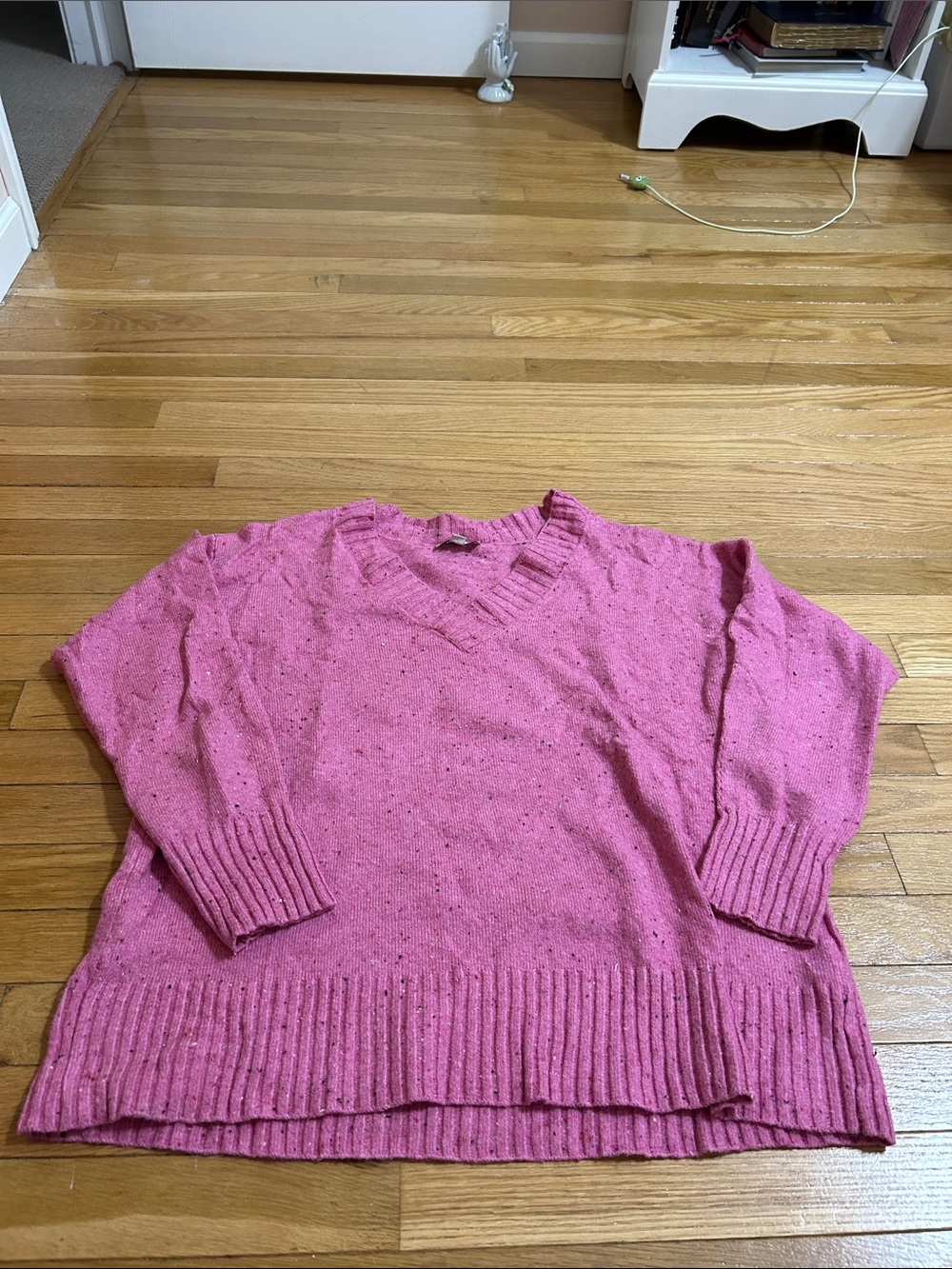 LOFT Pink V-Neck Sweater